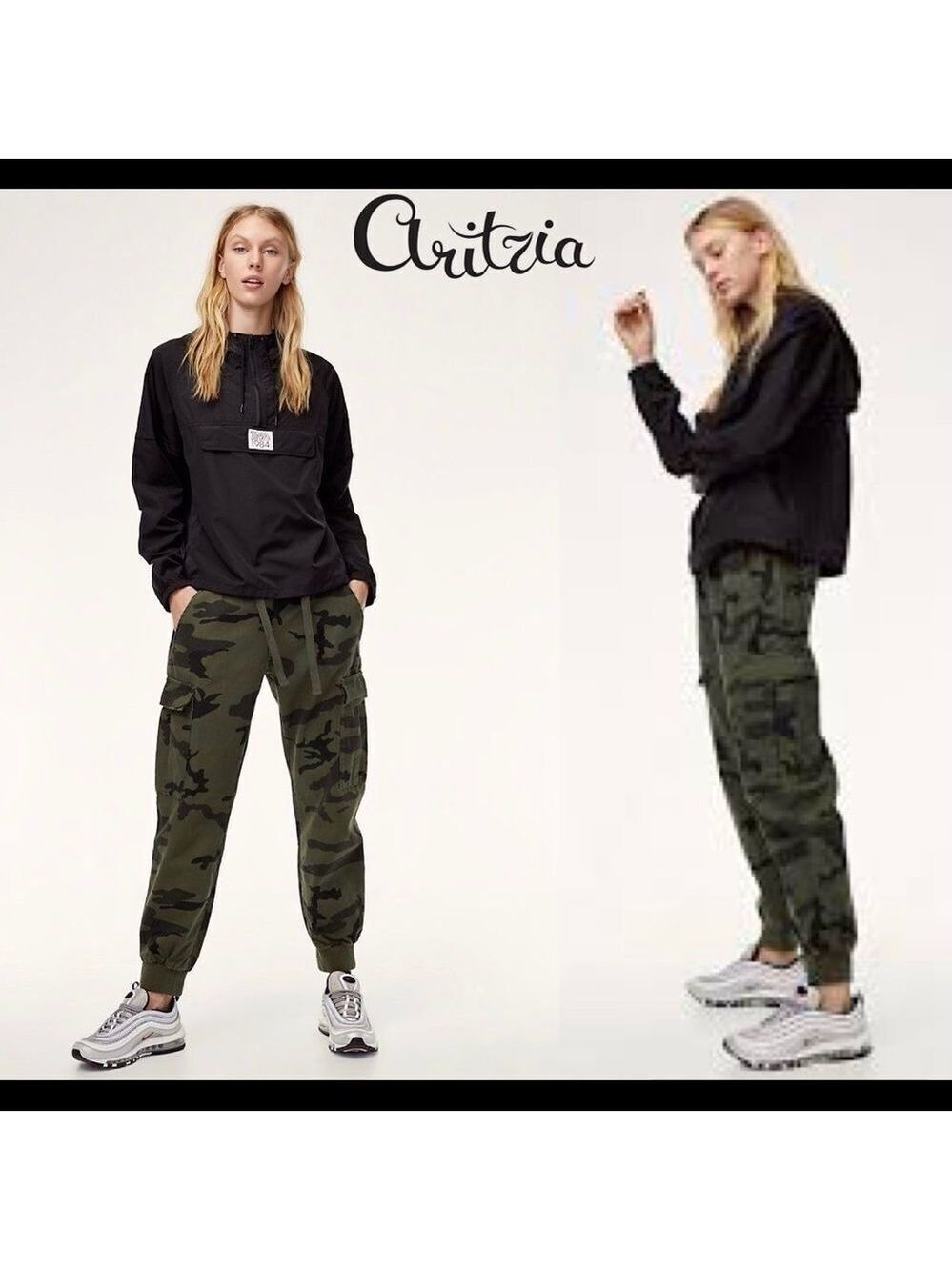 ARITZIA TNA Twin Falls camo cargo jogger pants size XS